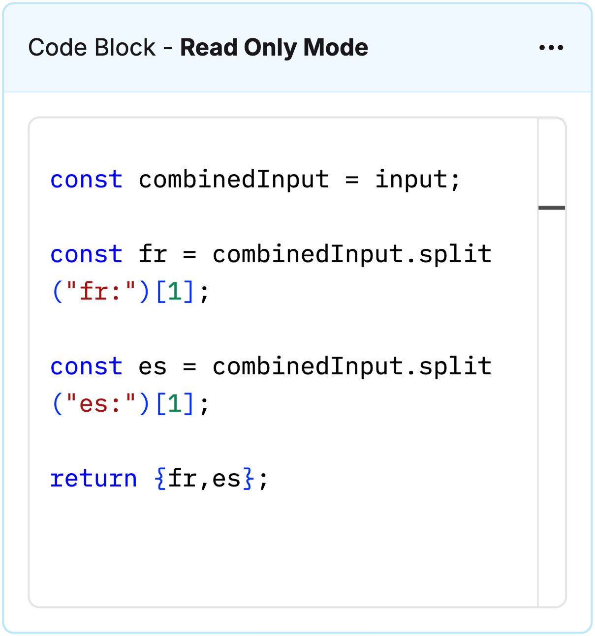 Split translations with Code