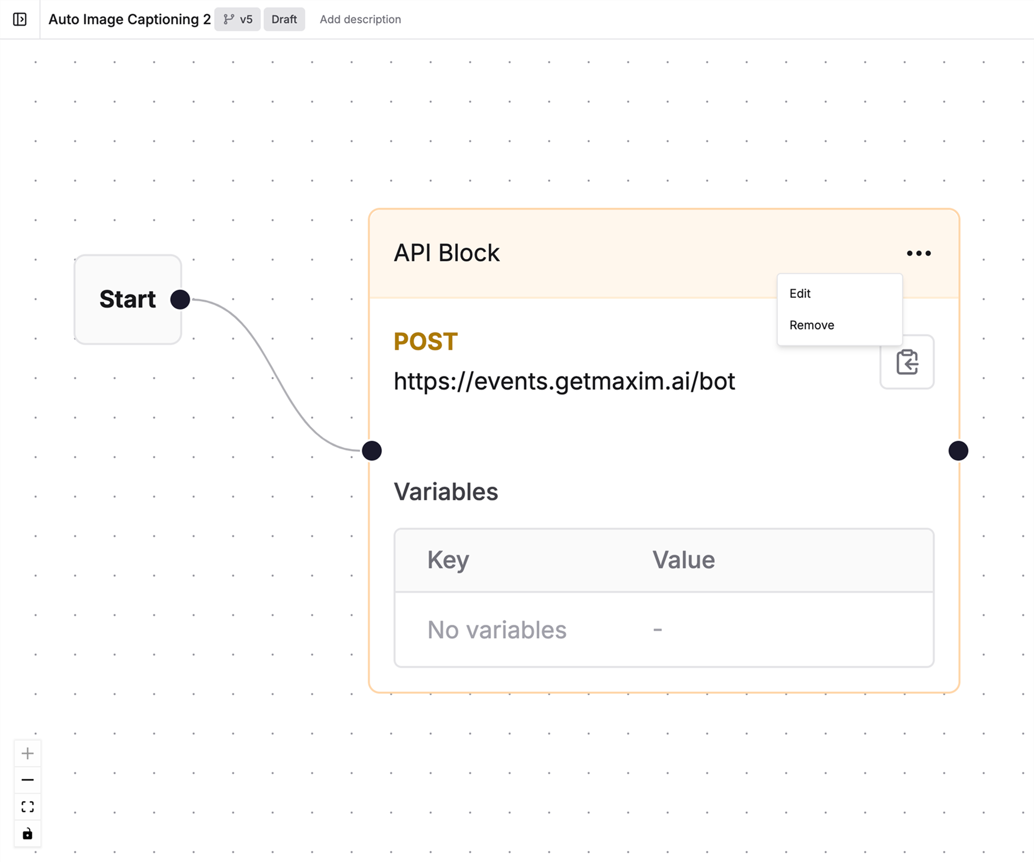 Edit API node