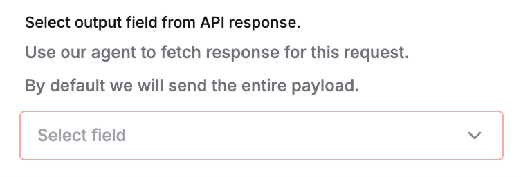 Select output field