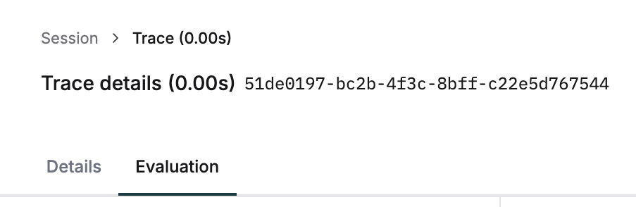 Screenshot of the details sheet with the evaluation tab highlighted